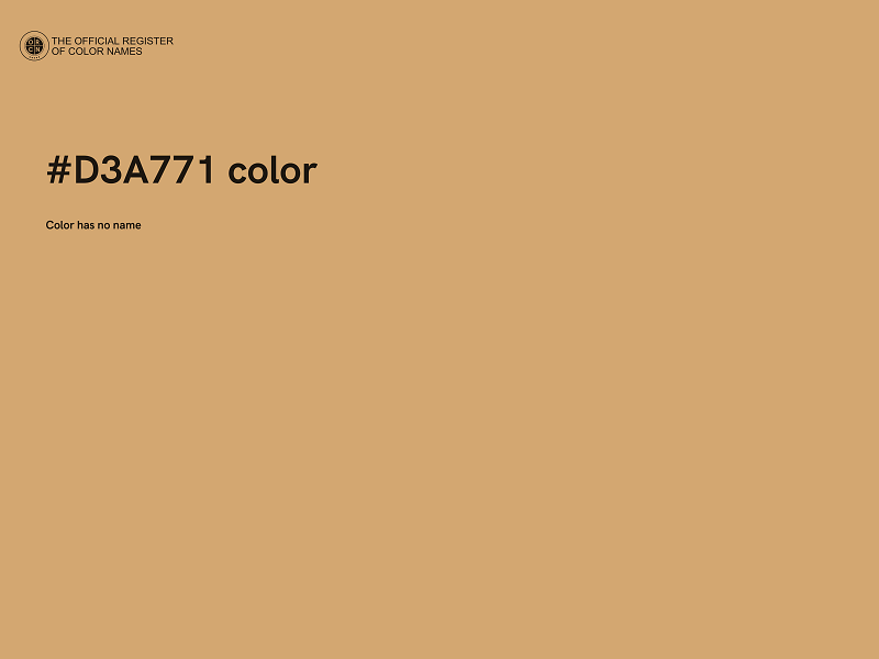 #D3A771 color image