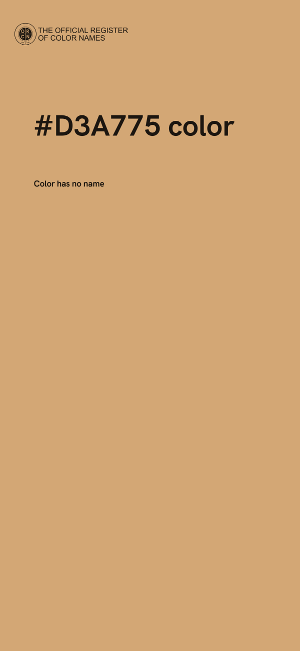 #D3A775 color image