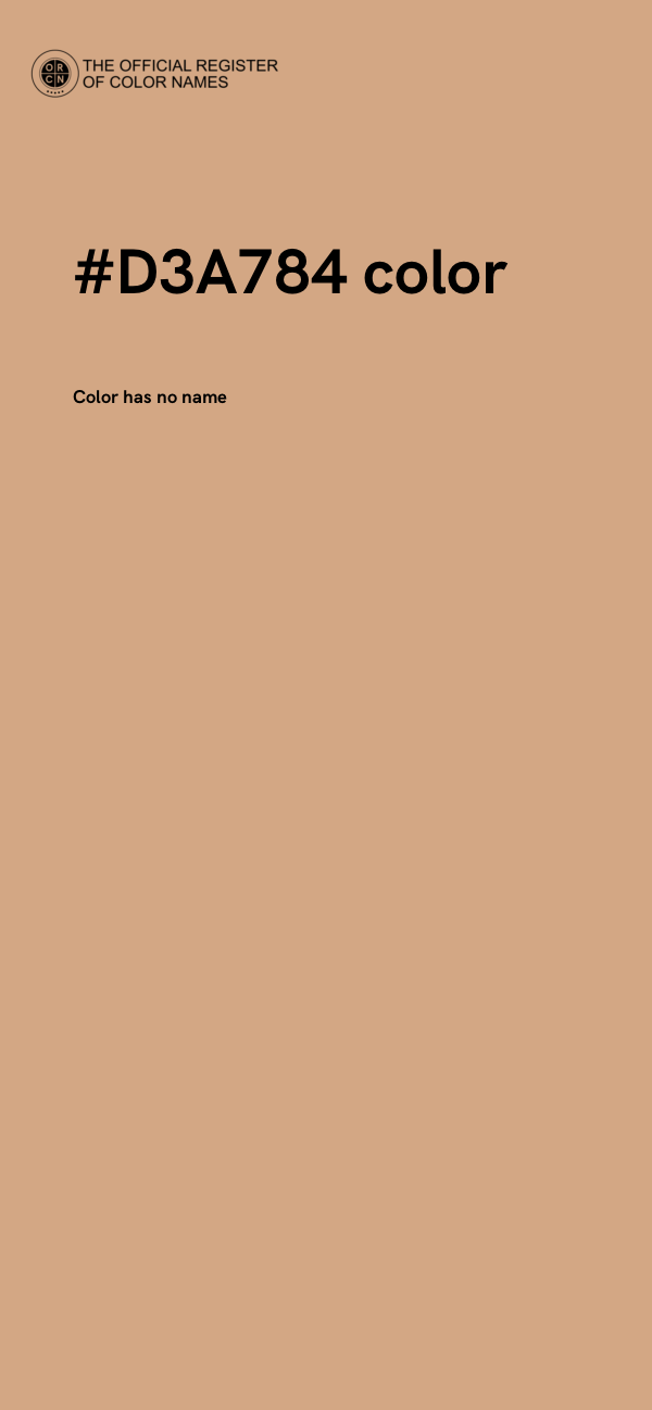 #D3A784 color image