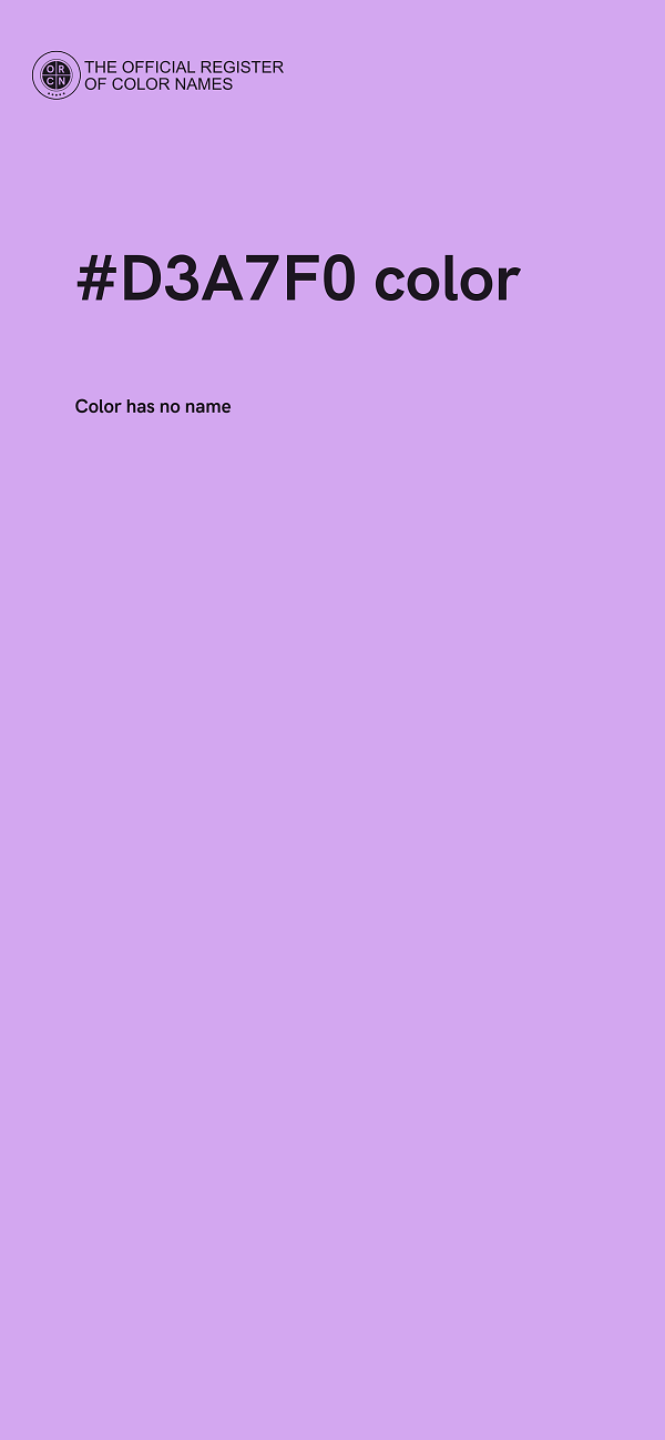 #D3A7F0 color image
