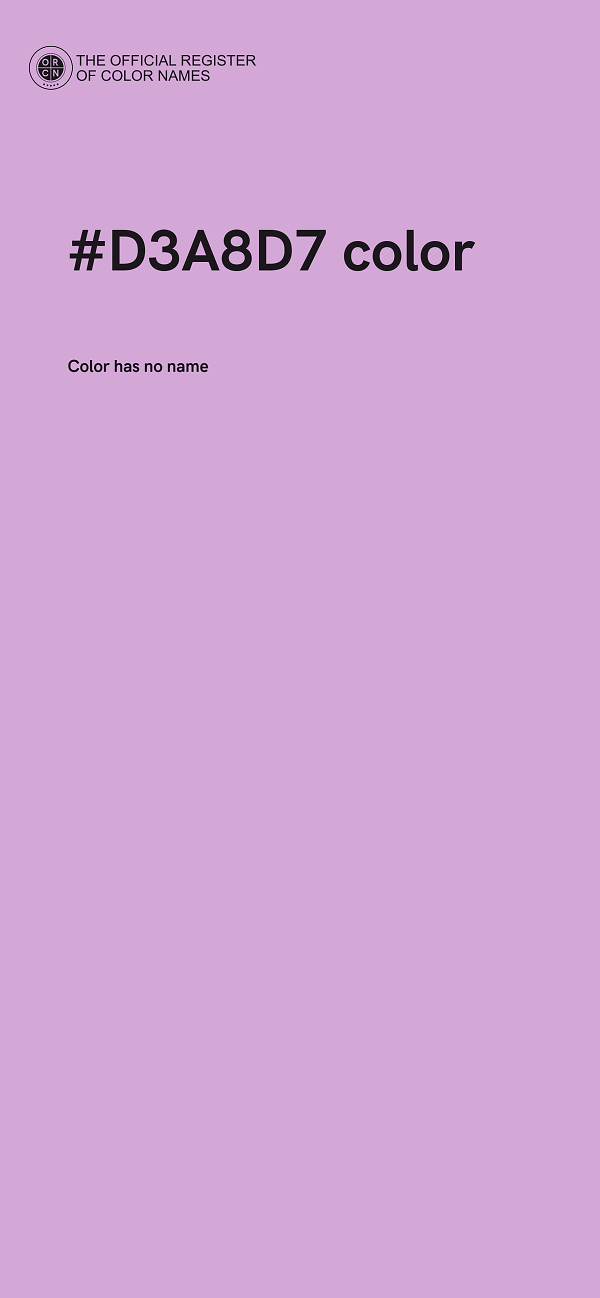 #D3A8D7 color image