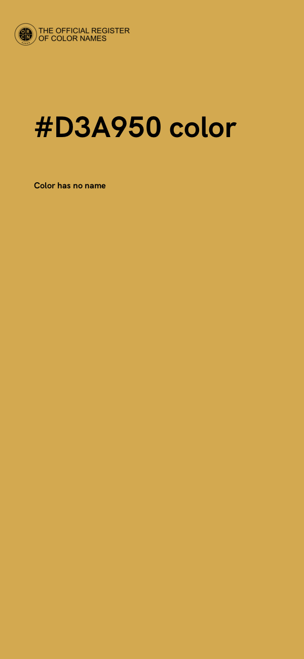 #D3A950 color image