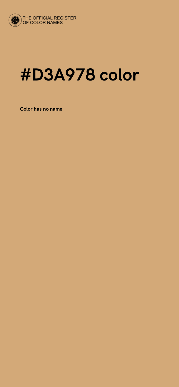 #D3A978 color image