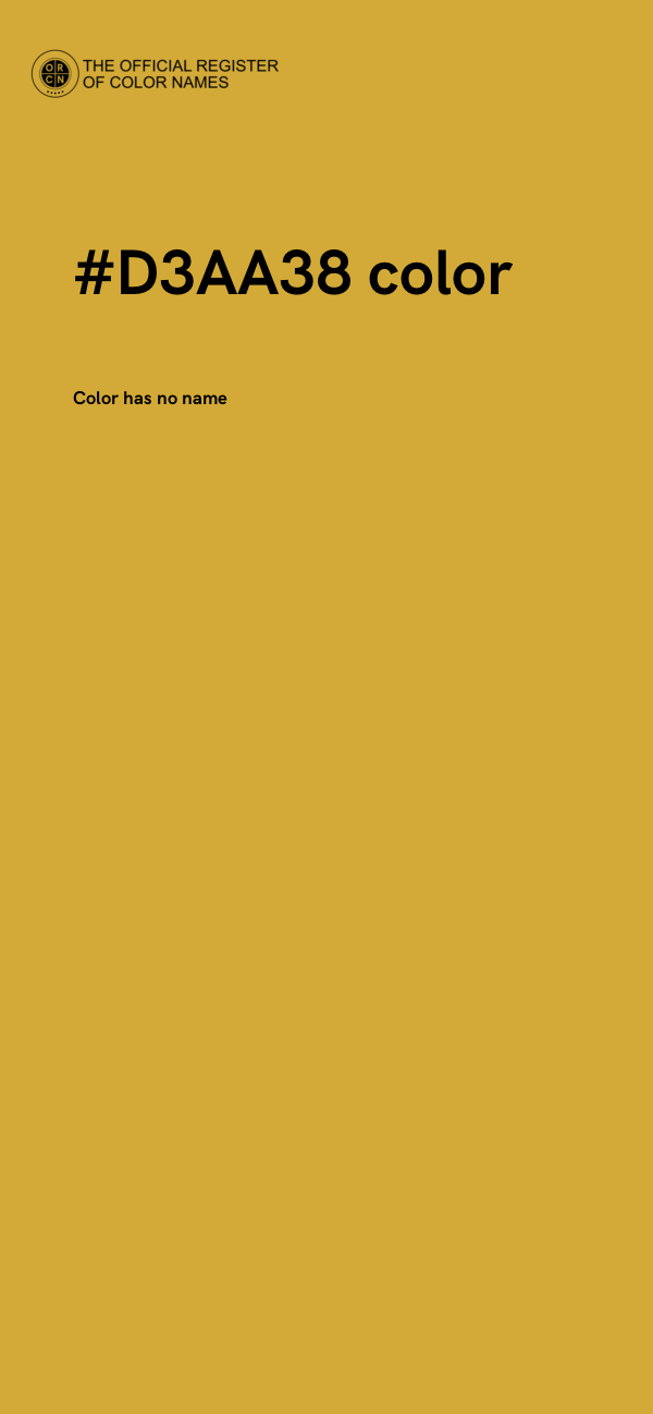 #D3AA38 color image