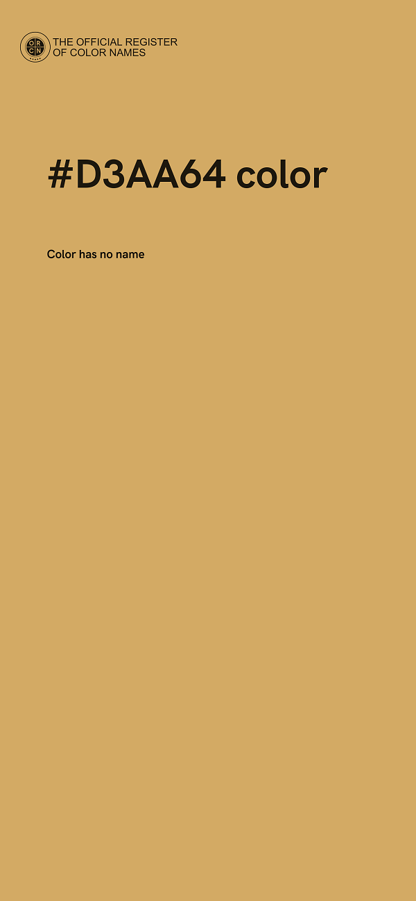 #D3AA64 color image