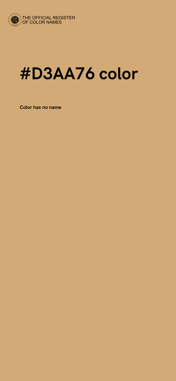 #D3AA76 color image