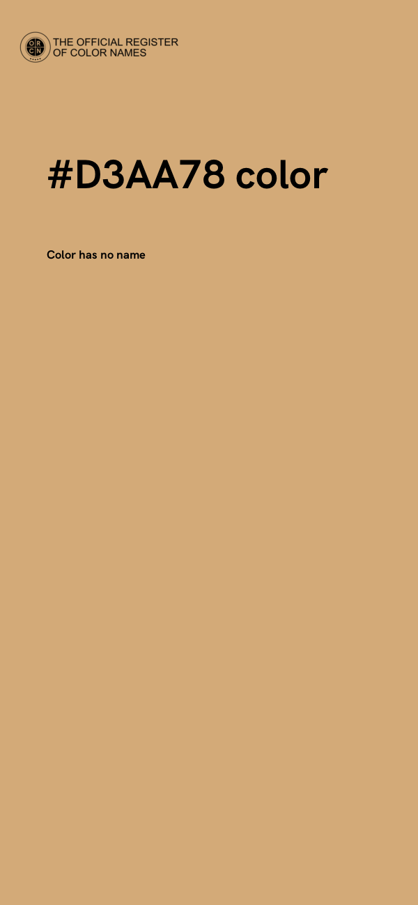 #D3AA78 color image