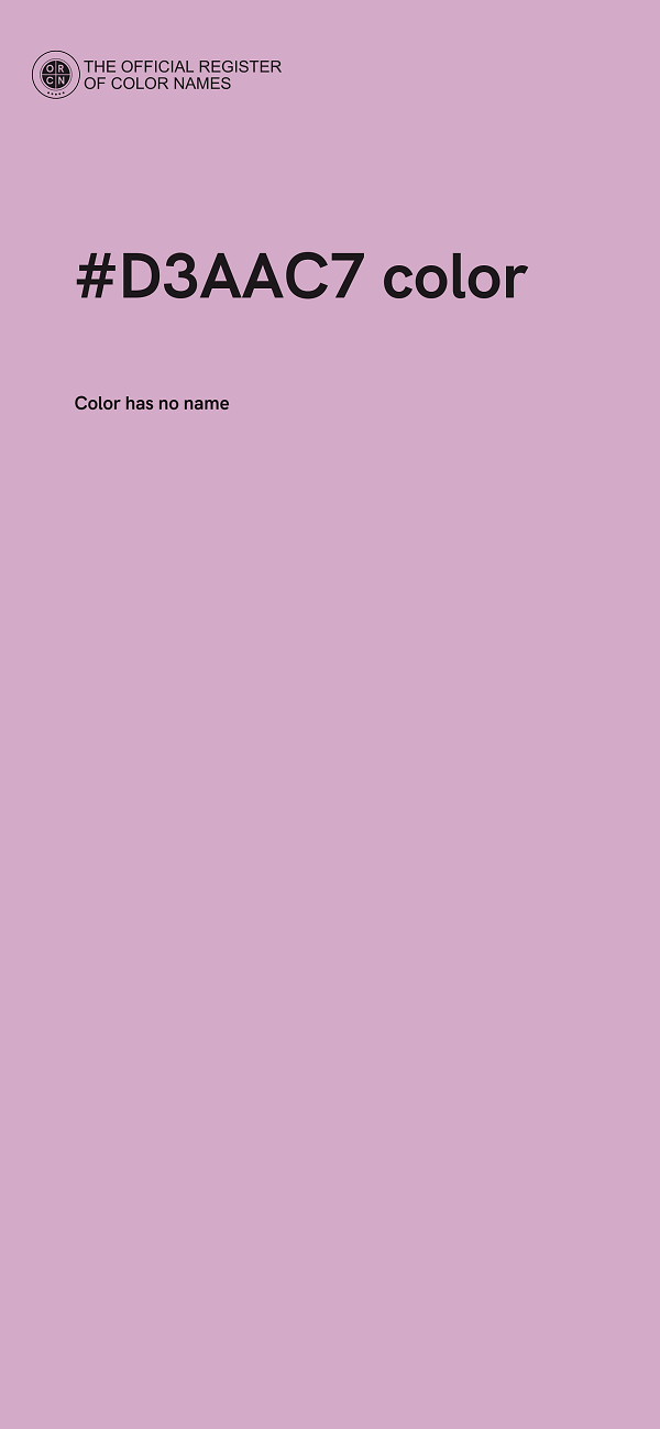 #D3AAC7 color image