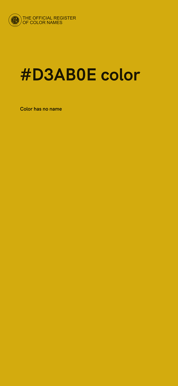 #D3AB0E color image