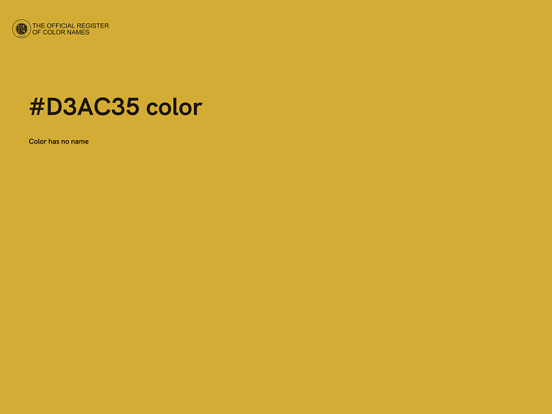 #D3AC35 color image