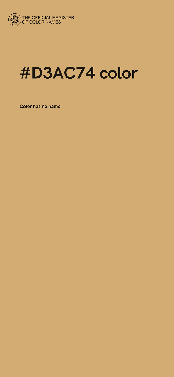#D3AC74 color image