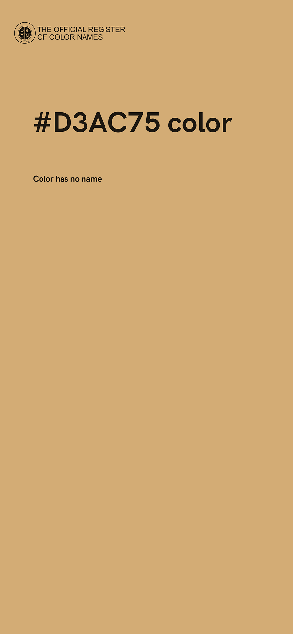 #D3AC75 color image