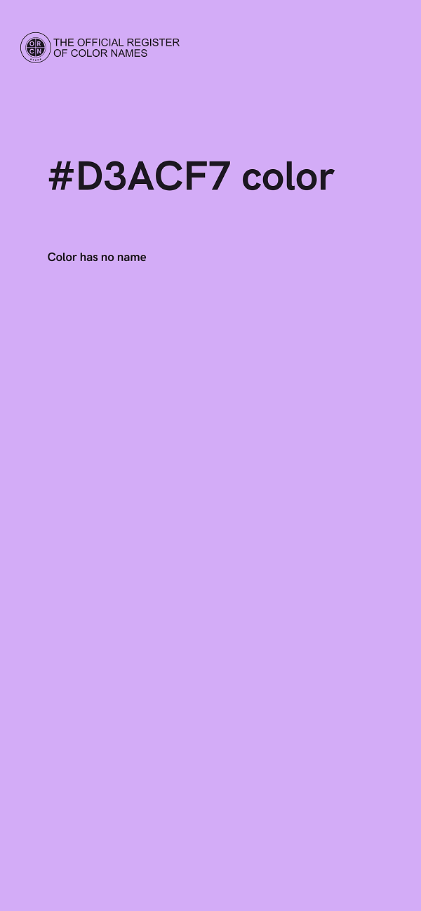 #D3ACF7 color image