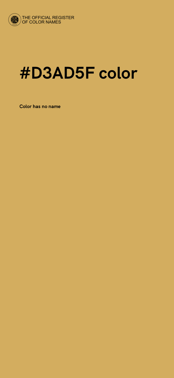 #D3AD5F color image