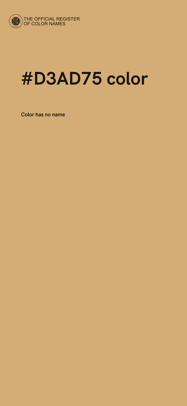 #D3AD75 color image