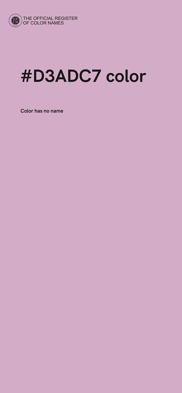 #D3ADC7 color image