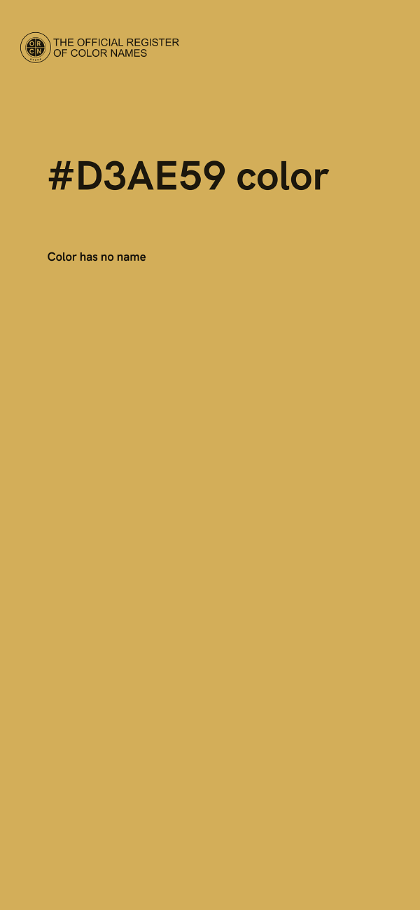 #D3AE59 color image