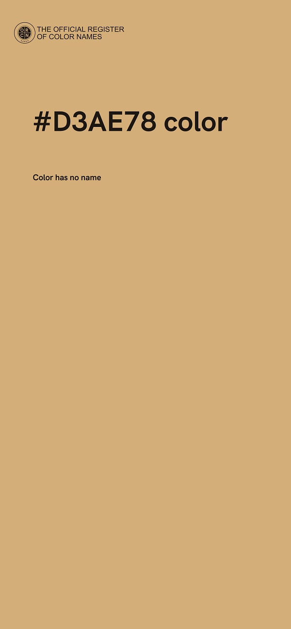 #D3AE78 color image