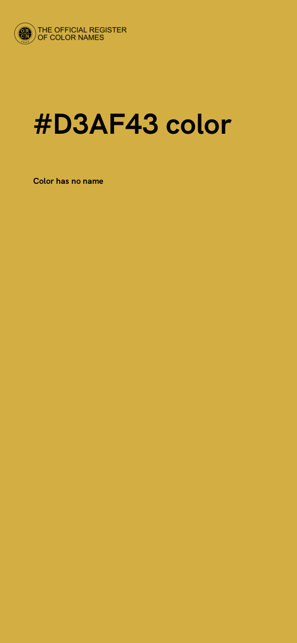 #D3AF43 color image