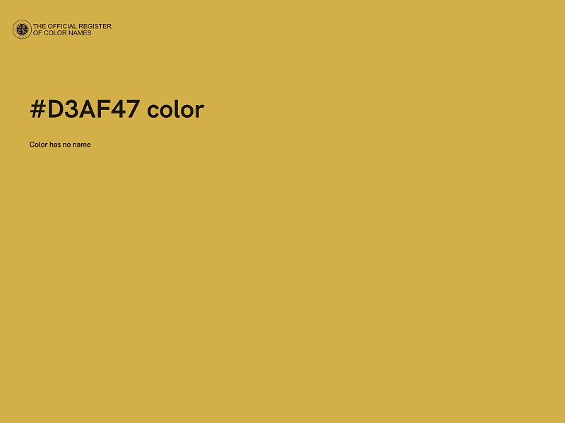 #D3AF47 color image