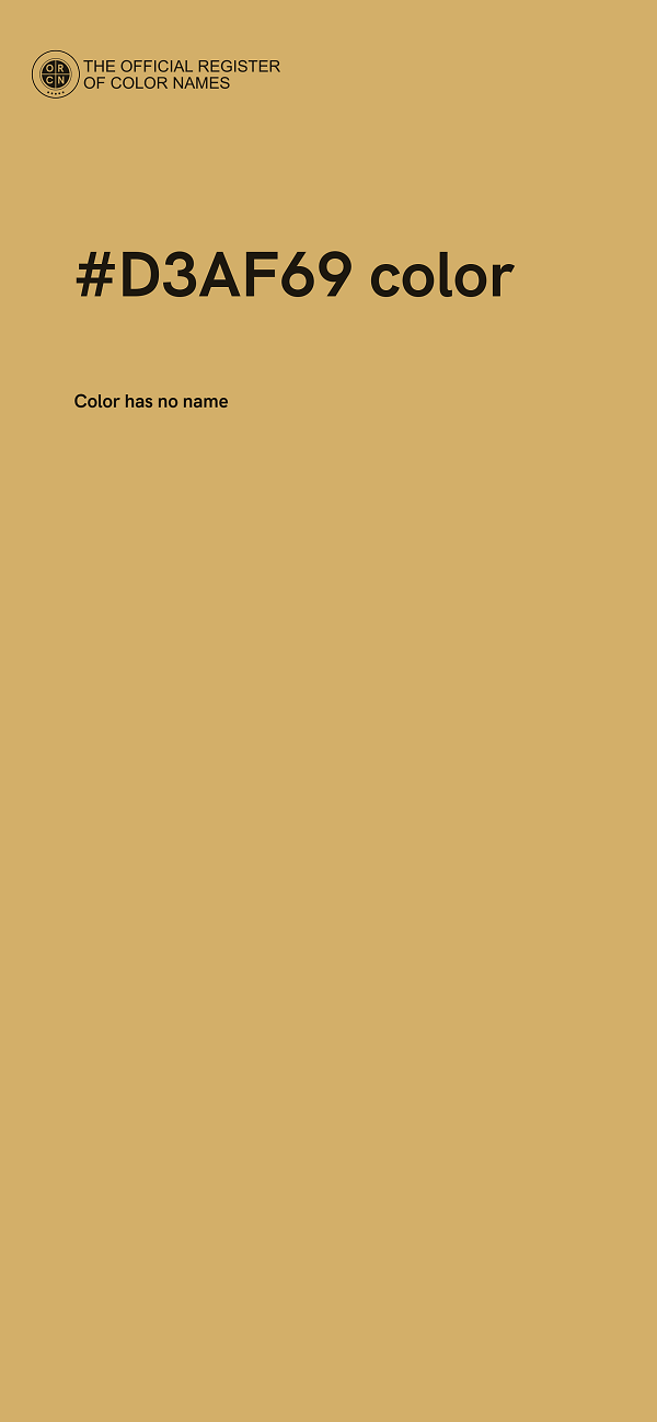 #D3AF69 color image
