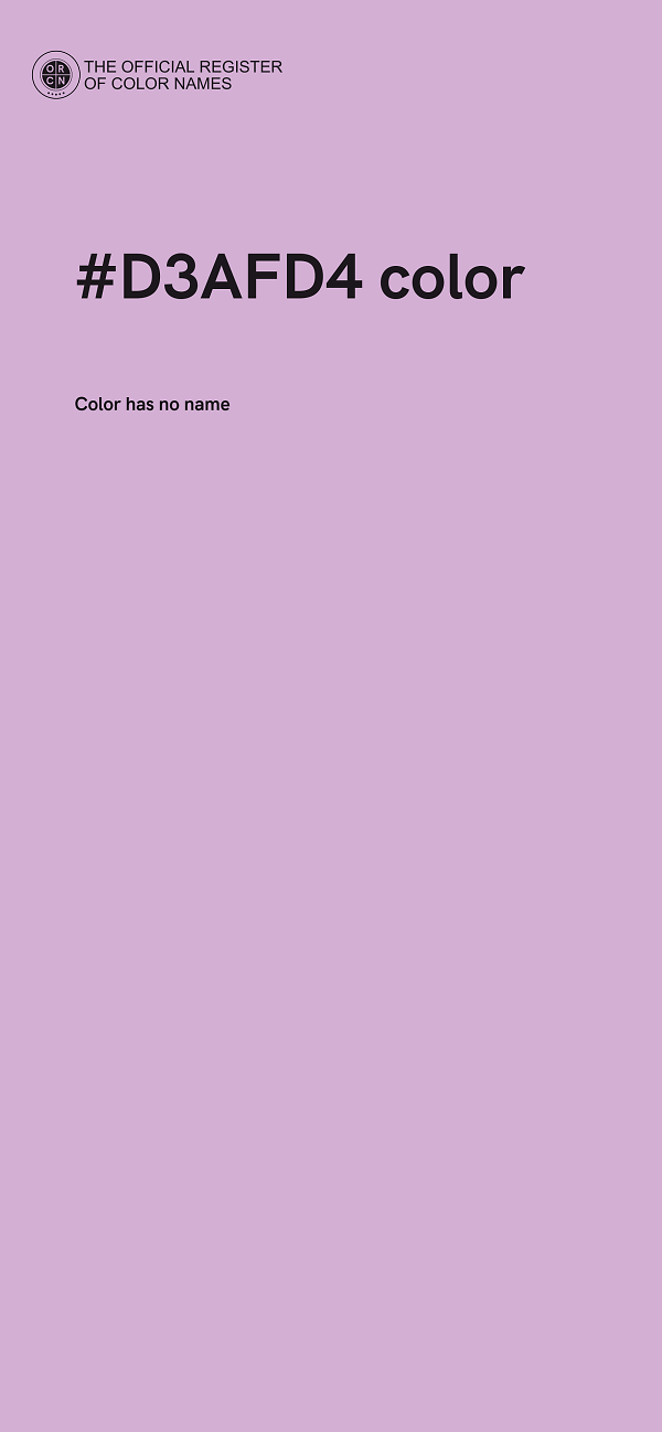 #D3AFD4 color image