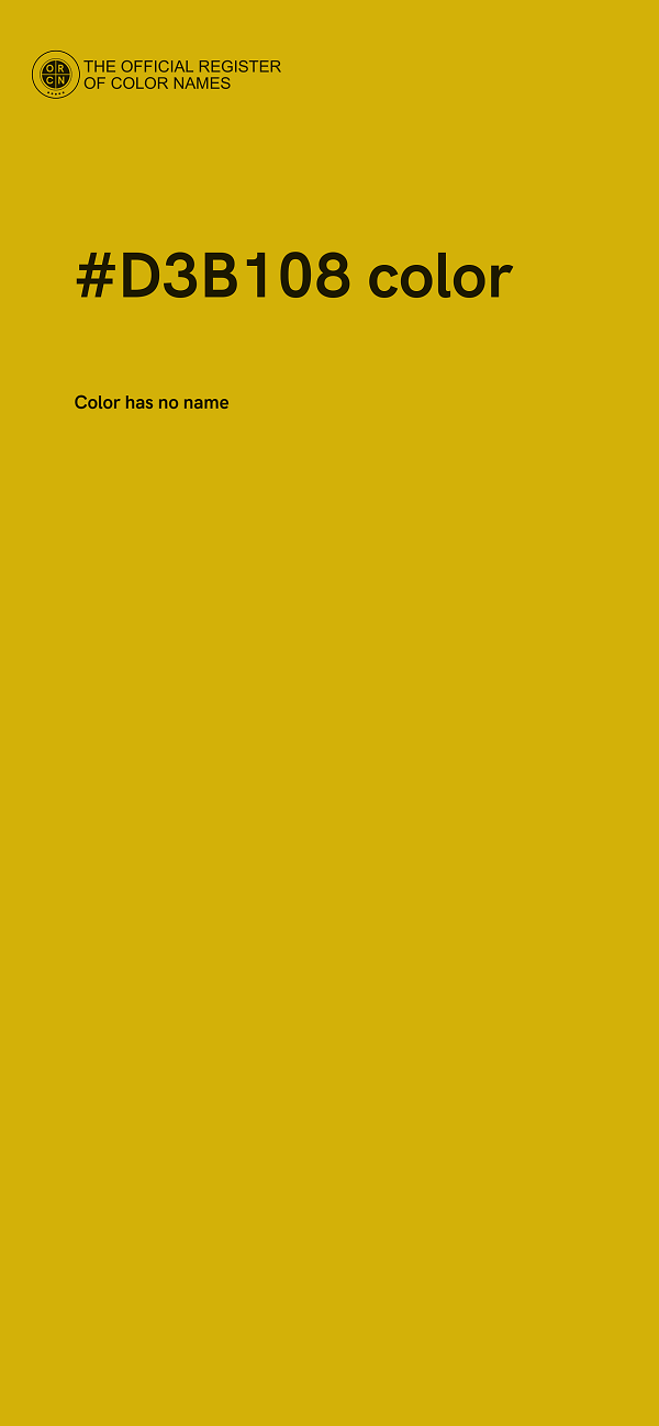 #D3B108 color image