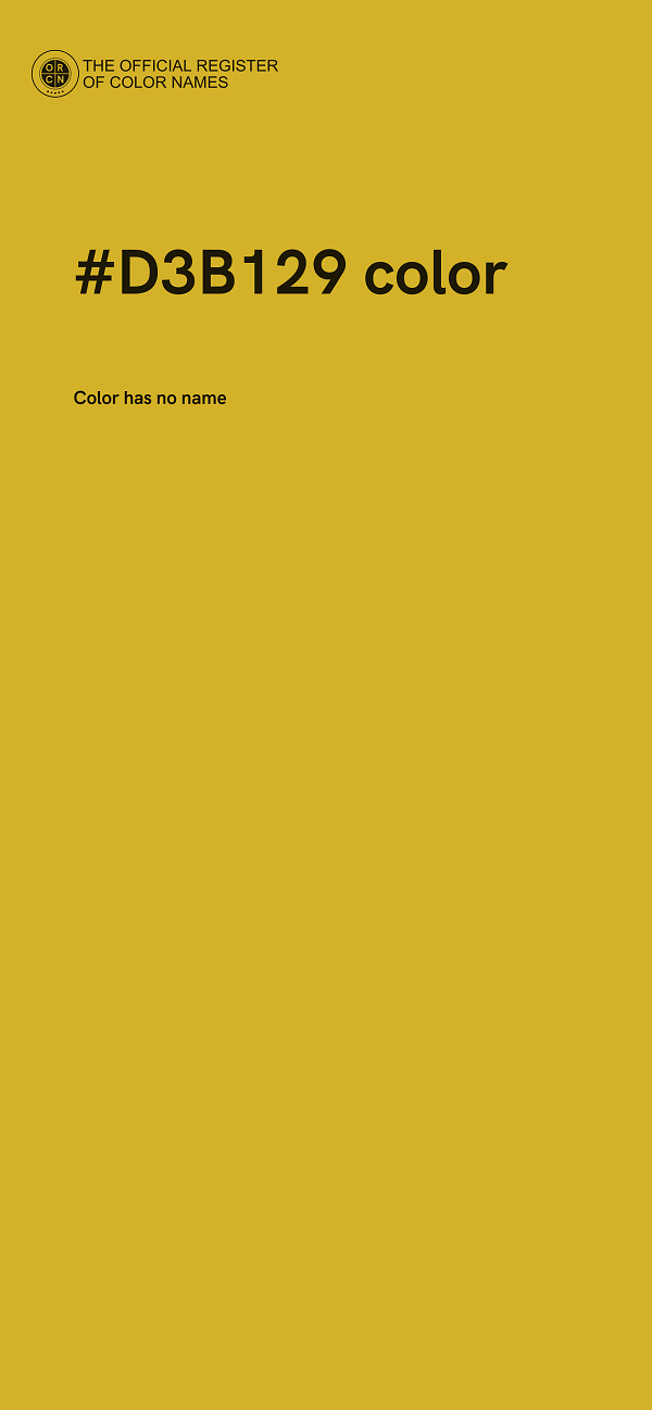 #D3B129 color image