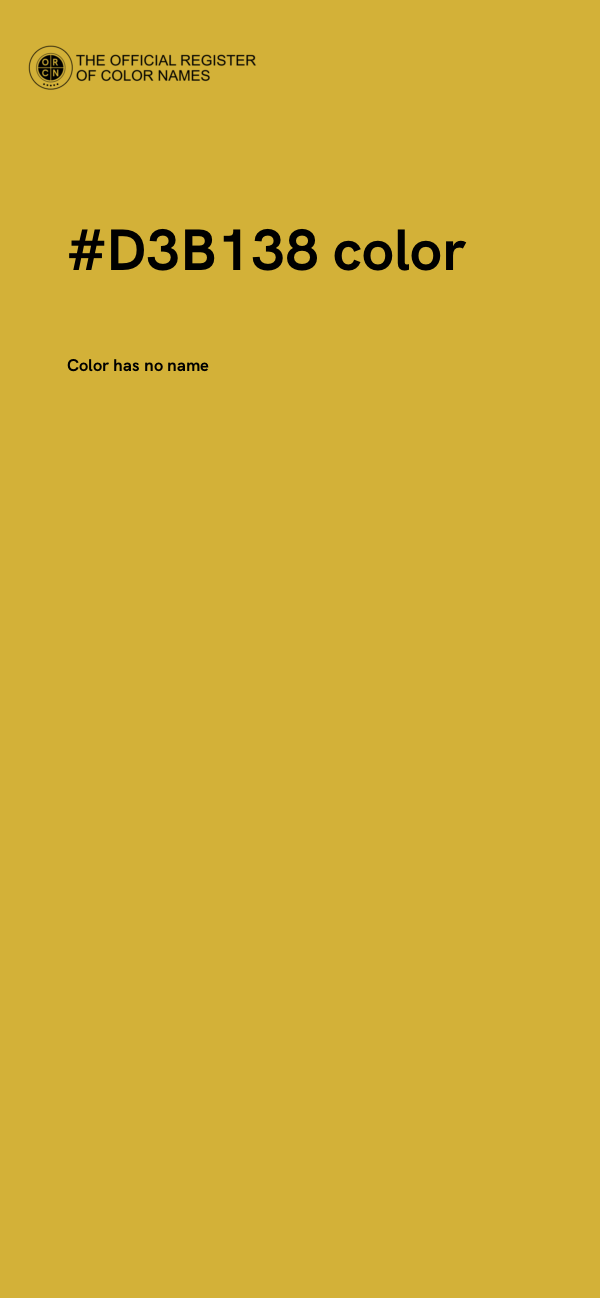 #D3B138 color image