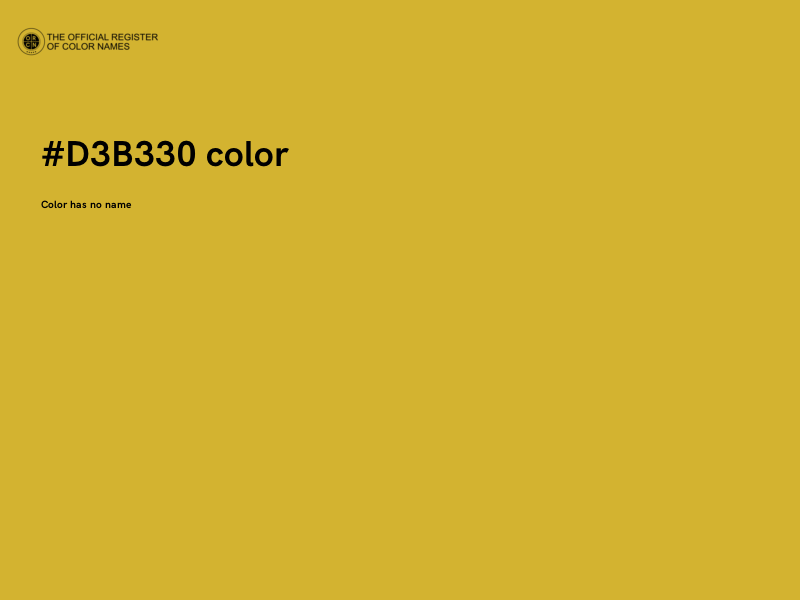 #D3B330 color image