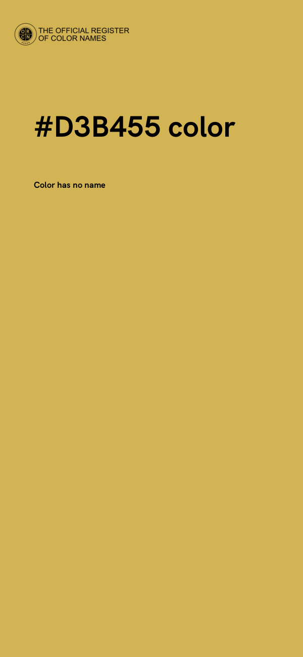 #D3B455 color image