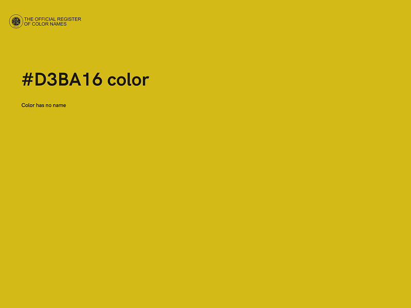 #D3BA16 color image