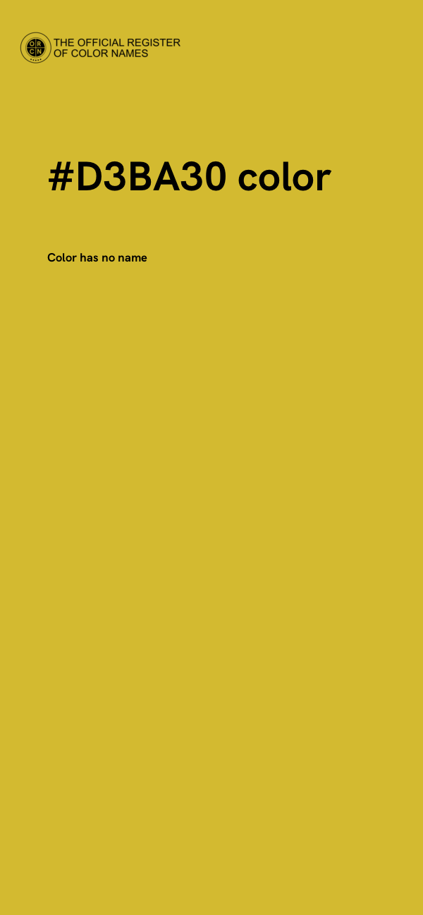 #D3BA30 color image