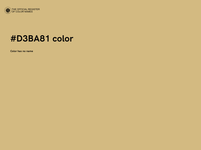 #D3BA81 color image
