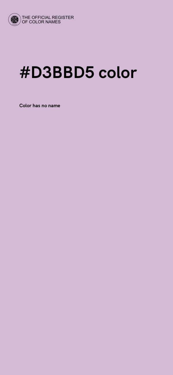 #D3BBD5 color image