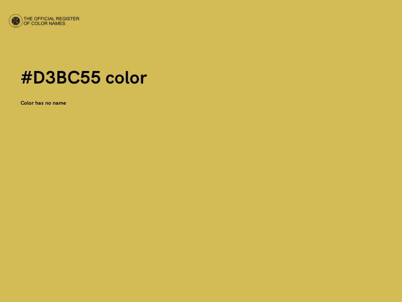 #D3BC55 color image