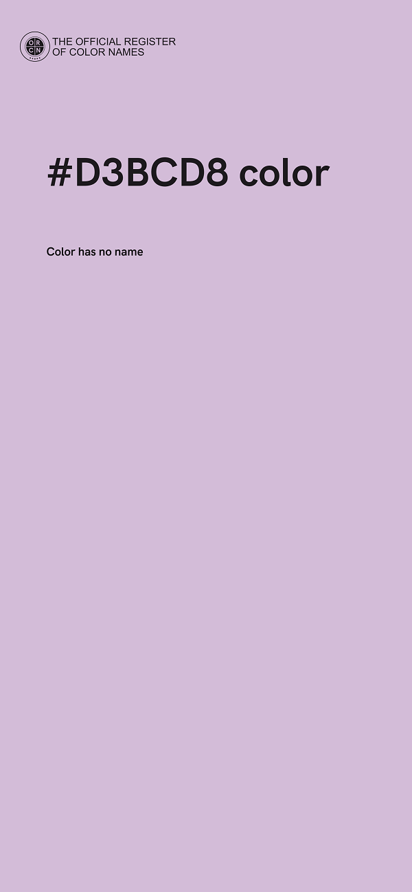 #D3BCD8 color image