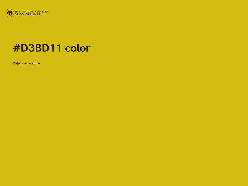 #D3BD11 color image