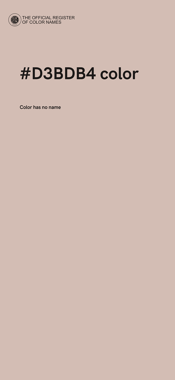 #D3BDB4 color image