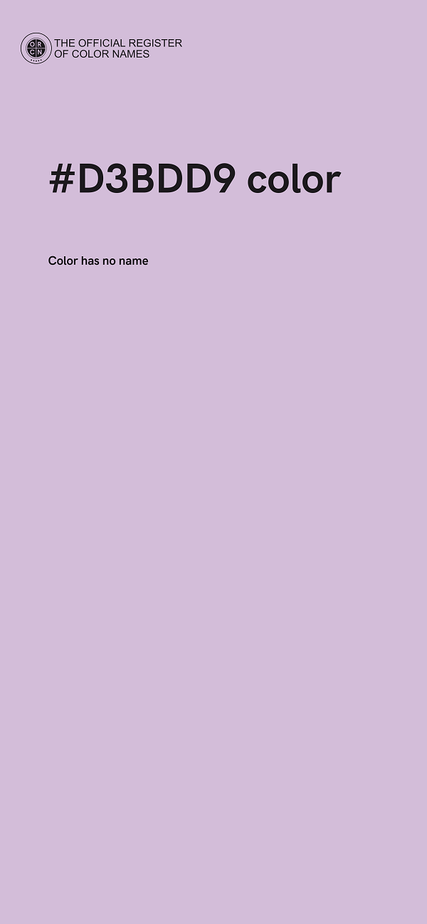 #D3BDD9 color image