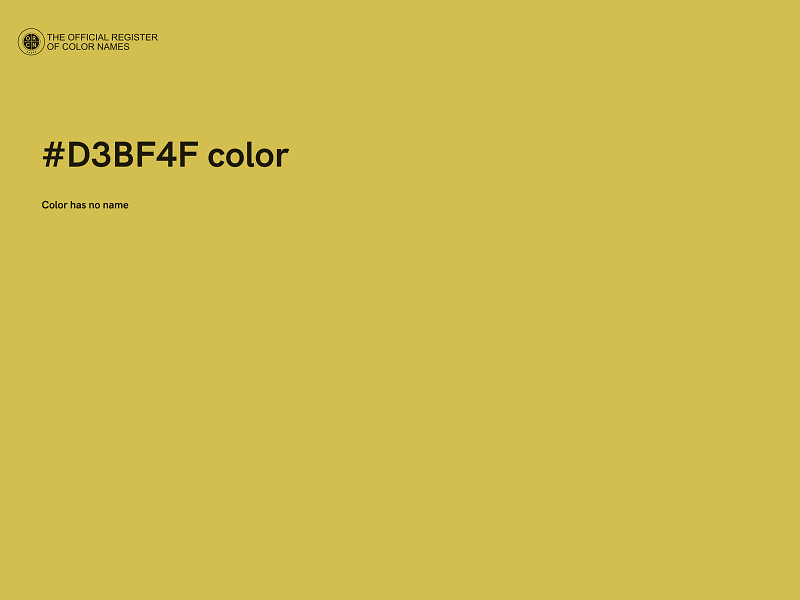 #D3BF4F color image