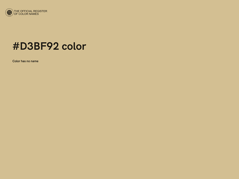 #D3BF92 color image