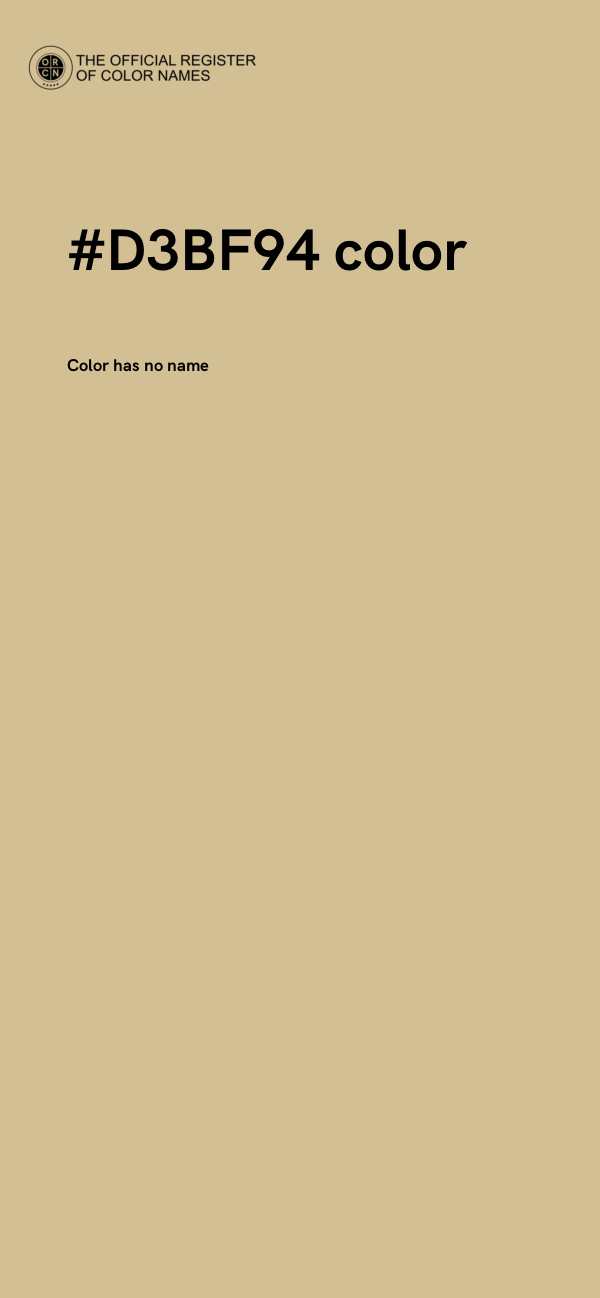 #D3BF94 color image
