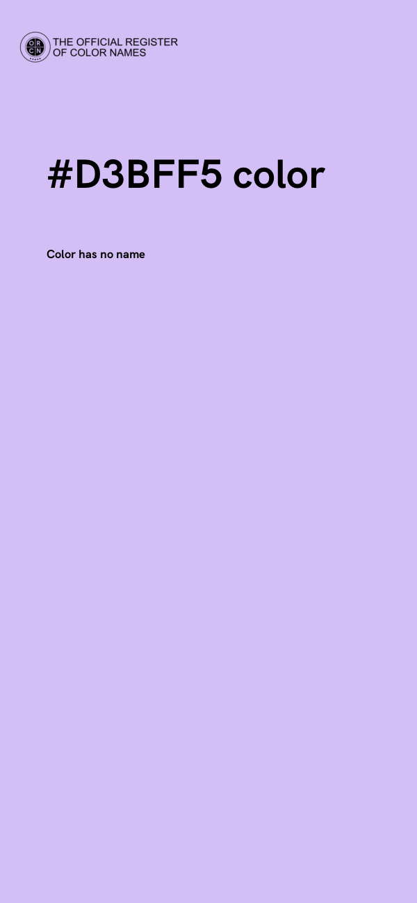 #D3BFF5 color image