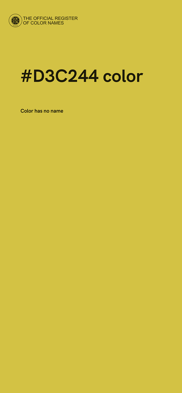 #D3C244 color image