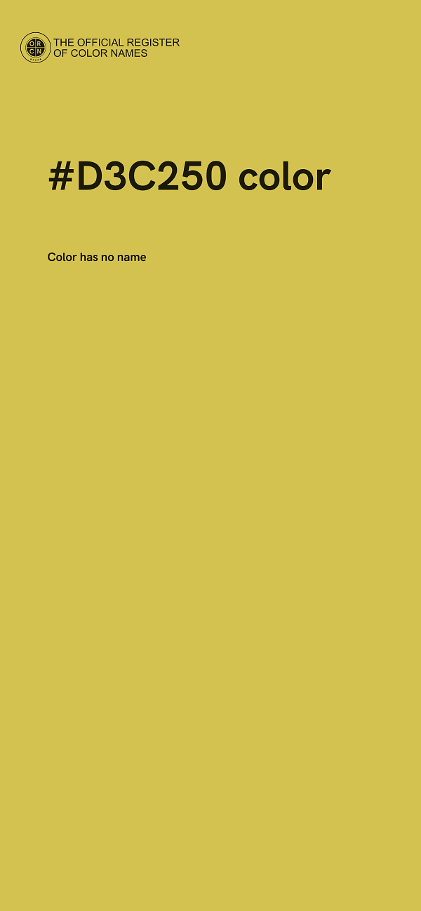 #D3C250 color image
