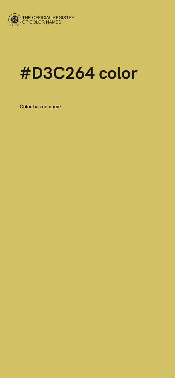 #D3C264 color image
