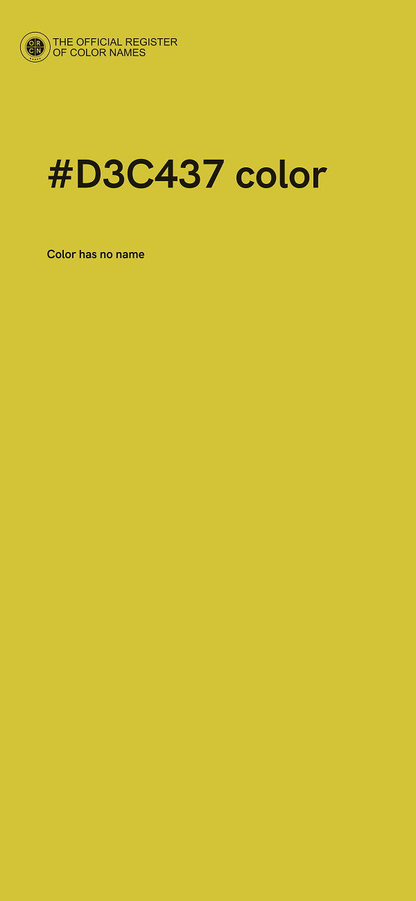 #D3C437 color image