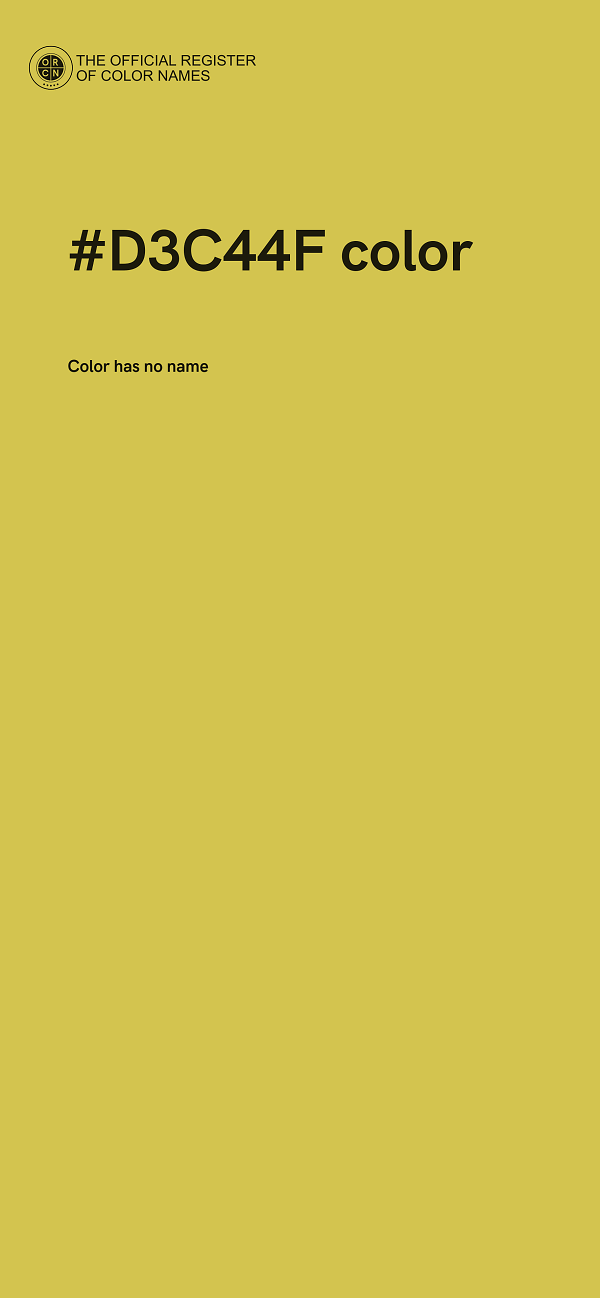 #D3C44F color image