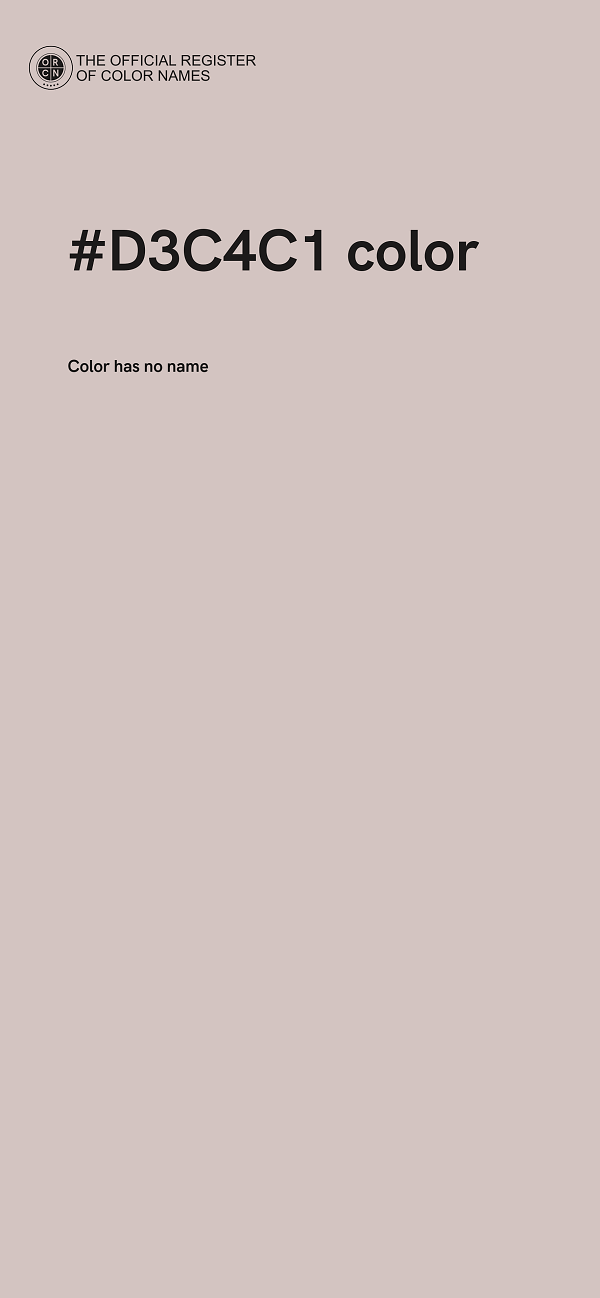 #D3C4C1 color image